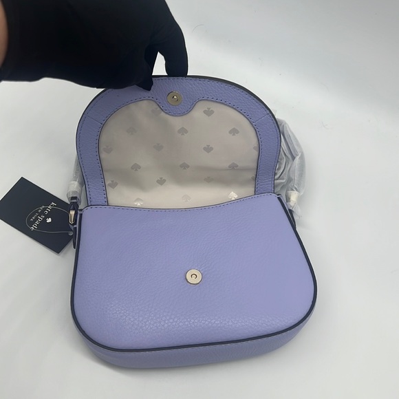 Kate Spade Leila Mini Flap Crossbody Viola Flower - Picture 8 of 14